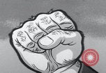 Image of Communist fist cartoon United States USA, 1956, second 14 stock footage video 65675079897