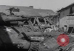 Image of USA tanks in Schillingen Germany WW2 Schillingen Germany, 1945, second 34 stock footage video 65675079996