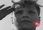 Image of Boys salute 101st Airborne Mourmelon le Grand France, 1945, second 22 stock footage video 65675080001