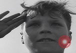 Image of Boys salute 101st Airborne Mourmelon le Grand France, 1945, second 25 stock footage video 65675080001