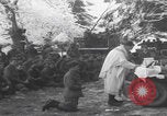 Image of US soldiers pray winter shelter WW2 Les Avenanterres Belgium, 1945, second 4 stock footage video 65675080046
