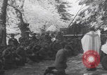 Image of US soldiers pray winter shelter WW2 Les Avenanterres Belgium, 1945, second 10 stock footage video 65675080046