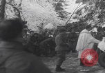 Image of US soldiers pray winter shelter WW2 Les Avenanterres Belgium, 1945, second 12 stock footage video 65675080046