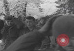 Image of US soldiers pray winter shelter WW2 Les Avenanterres Belgium, 1945, second 34 stock footage video 65675080046
