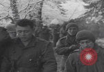 Image of US soldiers pray winter shelter WW2 Les Avenanterres Belgium, 1945, second 35 stock footage video 65675080046