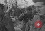 Image of US soldiers pray winter shelter WW2 Les Avenanterres Belgium, 1945, second 36 stock footage video 65675080046