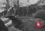 Image of US soldiers pray winter shelter WW2 Les Avenanterres Belgium, 1945, second 38 stock footage video 65675080046
