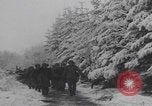 Image of US soldiers pray winter shelter WW2 Les Avenanterres Belgium, 1945, second 42 stock footage video 65675080046