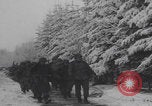 Image of US soldiers pray winter shelter WW2 Les Avenanterres Belgium, 1945, second 46 stock footage video 65675080046