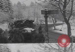 Image of US soldiers pray winter shelter WW2 Les Avenanterres Belgium, 1945, second 47 stock footage video 65675080046