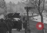 Image of US soldiers pray winter shelter WW2 Les Avenanterres Belgium, 1945, second 48 stock footage video 65675080046