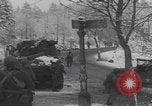 Image of US soldiers pray winter shelter WW2 Les Avenanterres Belgium, 1945, second 51 stock footage video 65675080046