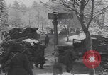 Image of US soldiers pray winter shelter WW2 Les Avenanterres Belgium, 1945, second 56 stock footage video 65675080046