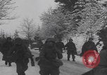 Image of US soldiers pray winter shelter WW2 Les Avenanterres Belgium, 1945, second 58 stock footage video 65675080046