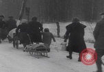 Image of French refugees winter snow France, 1944, second 34 stock footage video 65675080049