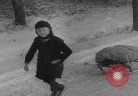 Image of French refugees winter snow France, 1944, second 42 stock footage video 65675080049