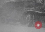Image of US military vehicles icy roads WW2 Belgium, 1944, second 43 stock footage video 65675080052