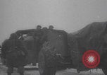 Image of US military vehicles icy roads WW2 Belgium, 1944, second 46 stock footage video 65675080052