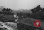 Image of US military vehicles icy roads WW2 Belgium, 1944, second 54 stock footage video 65675080052