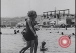 Image of Lake Balaton bathers Lake Balaton Hungary, 1923, second 39 stock footage video 65675080073