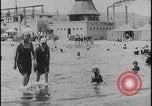Image of Lake Balaton bathers Lake Balaton Hungary, 1923, second 41 stock footage video 65675080073