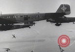 Image of Luftwaffe paratroopers jump from plane Germany, 1942, second 23 stock footage video 65675080105