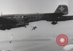 Image of Luftwaffe paratroopers jump from plane Germany, 1942, second 24 stock footage video 65675080105