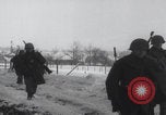 Image of US 83rd Division infantry troops march Bovigny Belgium, 1945, second 5 stock footage video 65675080131