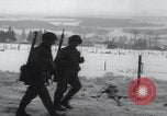 Image of US 83rd Division infantry troops march Bovigny Belgium, 1945, second 26 stock footage video 65675080131
