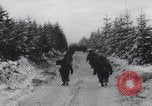 Image of US 83rd Division infantry troops march Bovigny Belgium, 1945, second 36 stock footage video 65675080131