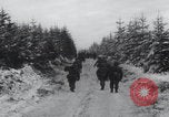 Image of US 83rd Division infantry troops march Bovigny Belgium, 1945, second 38 stock footage video 65675080131