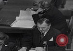 Image of Robert H Jackson speech Nuremberg Germany, 1946, second 23 stock footage video 65675080151