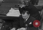 Image of Robert H Jackson speech Nuremberg Germany, 1946, second 28 stock footage video 65675080151