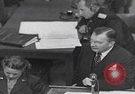 Image of Prosecutor Robert H Jackson speech Nuremberg Germany, 1946, second 35 stock footage video 65675080152