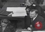 Image of Prosecutor Robert H Jackson speech Nuremberg Germany, 1946, second 36 stock footage video 65675080152