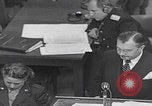 Image of Prosecutor Robert H Jackson speech Nuremberg Germany, 1946, second 40 stock footage video 65675080152