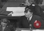 Image of Prosecutor Robert H Jackson speech Nuremberg Germany, 1946, second 41 stock footage video 65675080152