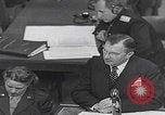 Image of Prosecutor Robert H Jackson speech Nuremberg Germany, 1946, second 45 stock footage video 65675080152