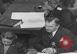 Image of Prosecutor Robert H Jackson speech Nuremberg Germany, 1946, second 48 stock footage video 65675080152