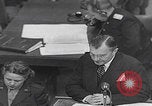 Image of Prosecutor Robert H Jackson speech Nuremberg Germany, 1946, second 49 stock footage video 65675080152