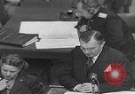 Image of Prosecutor Robert H Jackson speech Nuremberg Germany, 1946, second 51 stock footage video 65675080152