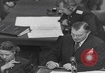 Image of Prosecutor Robert H Jackson speech Nuremberg Germany, 1946, second 55 stock footage video 65675080152