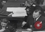 Image of Prosecutor Robert H Jackson speech Nuremberg Germany, 1946, second 56 stock footage video 65675080152