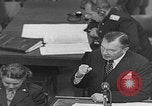 Image of Prosecutor Robert H Jackson speech Nuremberg Germany, 1946, second 59 stock footage video 65675080152