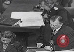 Image of Prosecutor Robert H Jackson speech Nuremberg Germany, 1946, second 60 stock footage video 65675080152