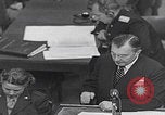 Image of Prosecutor Robert H Jackson speech Nuremberg Germany, 1946, second 61 stock footage video 65675080152