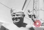 Image of line crossing ceremony WW2 Pacific Ocean, 1944, second 24 stock footage video 65675080156