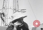 Image of line crossing ceremony WW2 Pacific Ocean, 1944, second 27 stock footage video 65675080156
