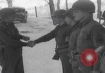 Image of General Culin awarding soldiers Libramont Belgium, 1945, second 10 stock footage video 65675080480