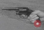 Image of Smith Wesson Model 10 revolver grip United States USA, 1959, second 41 stock footage video 65675080589